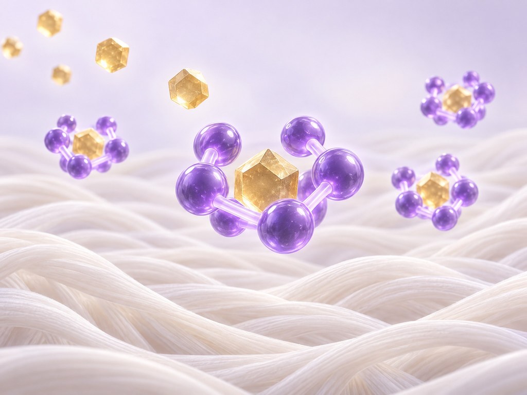 Our anti-glycation complex intercepting sugar by-products above collagen fibres