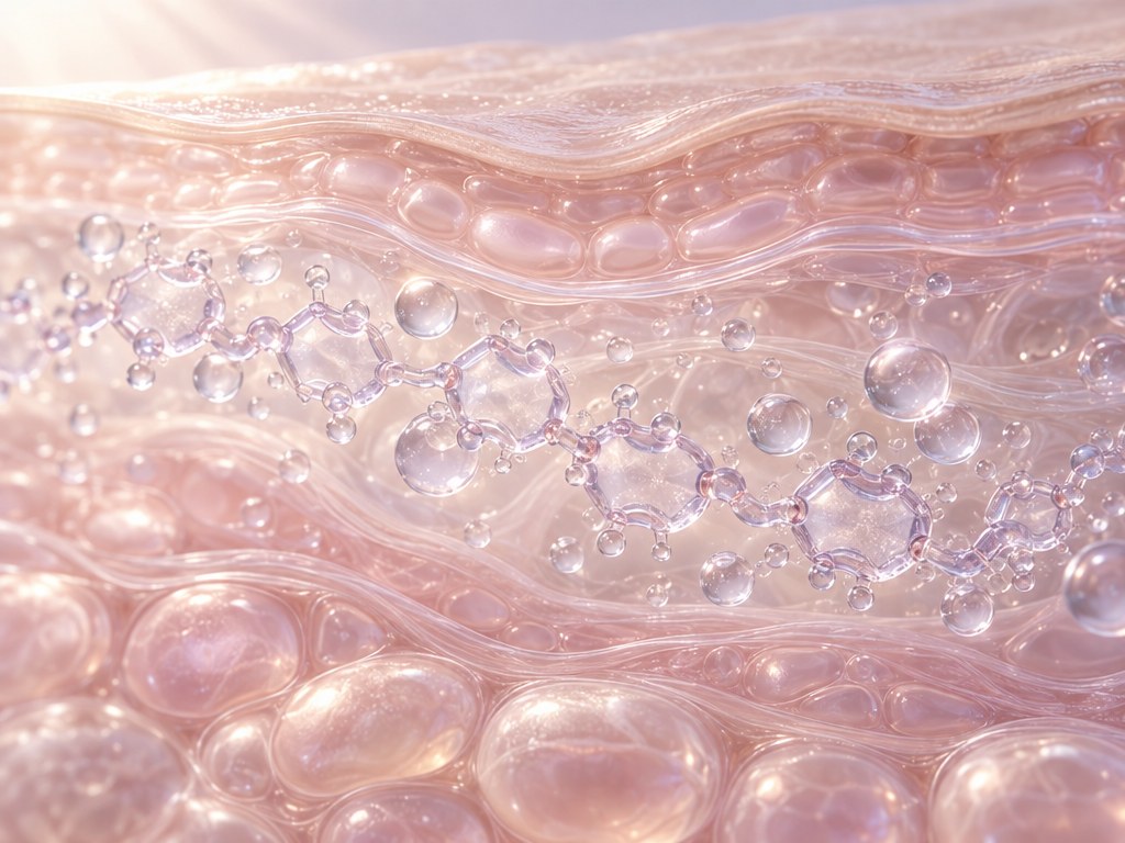 Hyaluronic acid holding water in the skin